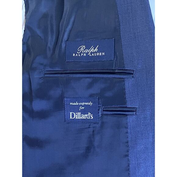 Ralph Ralph Lauren Classic Blue Mens 44L Wool Quiet Lux Style Sports Jacket - Picture 3 of 16